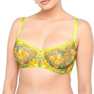 Savage Fenty Sweetheart Lace Balconette Bra Size 34D